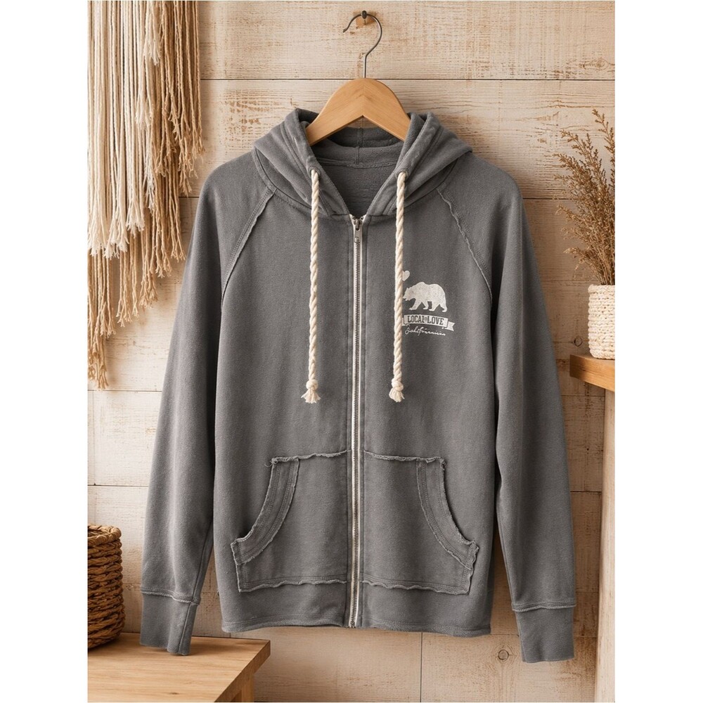 Ocean Beach Cali Love San Francisco Zip Up Hoodie Size XL